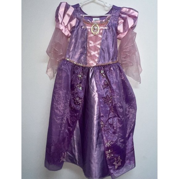 Disney Store Tangled Rapunzel Princess Costume Dress Size 5 6 Purple Halloween Costumes